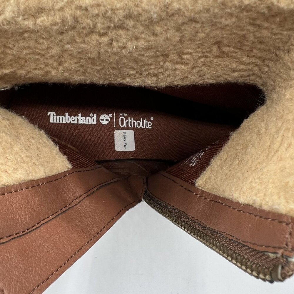 Timberland Glancy NEW Womens 10 Leather Ortholite Boots Shearling Cuff Buckle - Picture 12 of 16